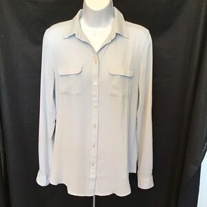 LOFT Light Blue Long Sleeve Button Down Shirt